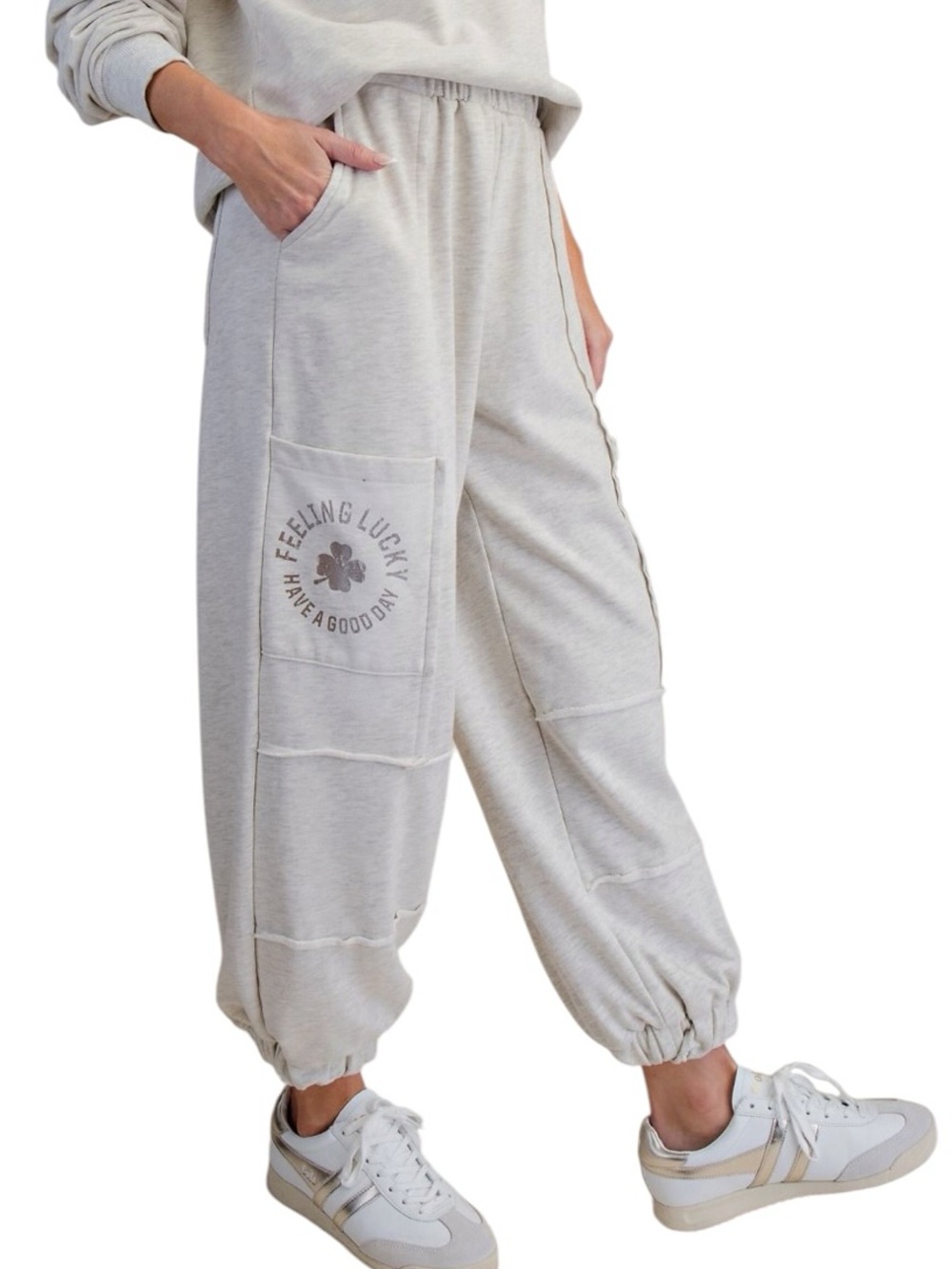 726:  EASEL NWT PANTS LT HEATHER GREY (C)
